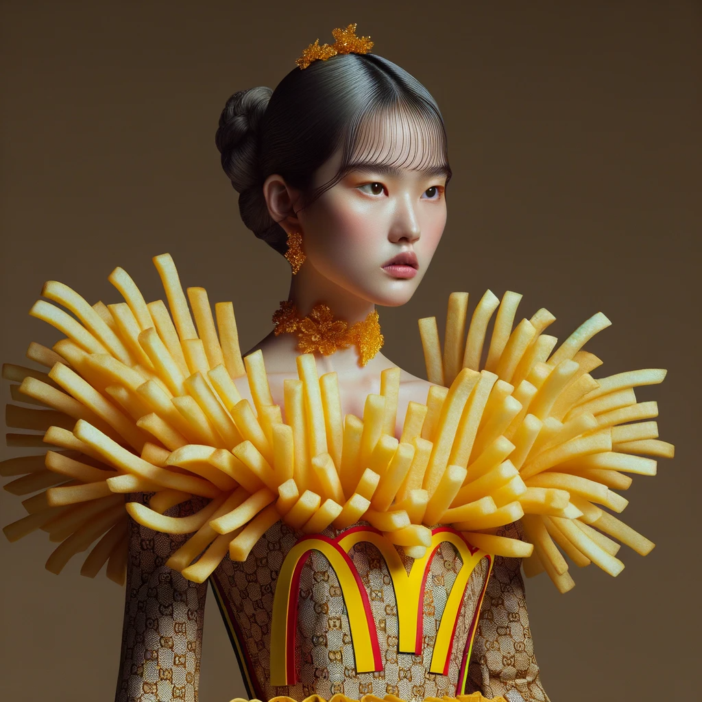 DALL·E prompt: Fashion Photography: A hyper-realistic, surreal po... - DALL·E