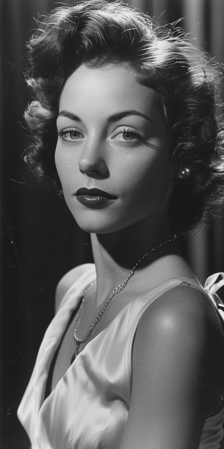 AI generated: Midjourney prompt: 1950's Hollywood glamour photo, medium shot, 35mm ... (Midjourney - Photography)
