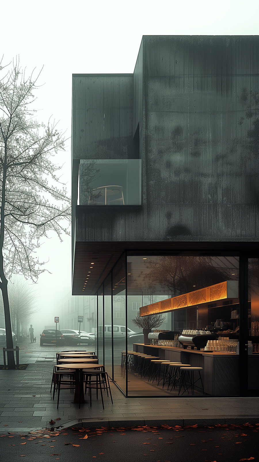 صورة مولدة بالذكاء الاصطناعي: Exterior scene (نموذج Midjourney - عمارة وتصميم)