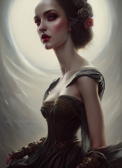 Stable Diffusion prompt: a beautiful woman with baroque d...