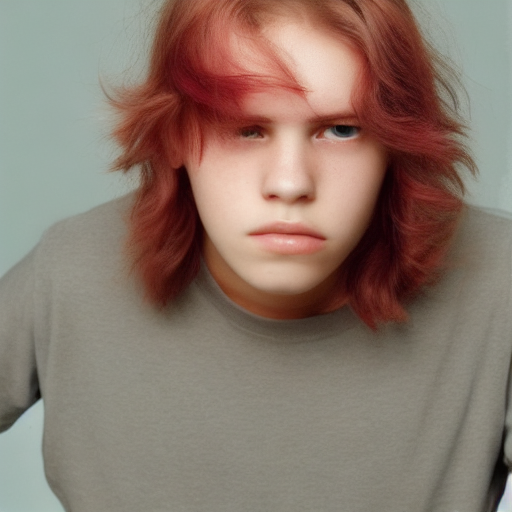 Stable Diffusion prompt: Male teenager with mid-length wa...