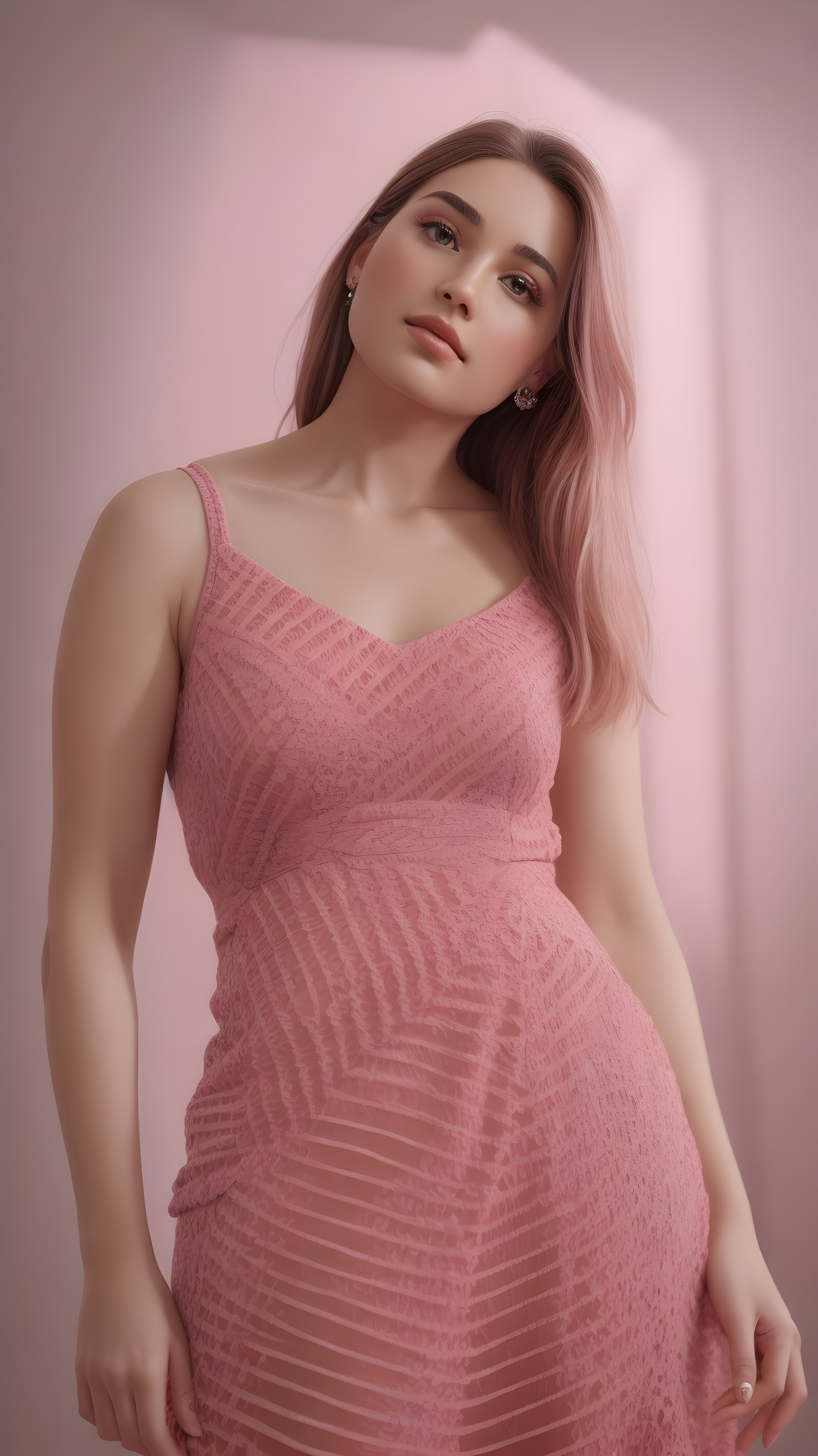 صورة مولدة بالذكاء الاصطناعي: Gorgeous women in pink midi (نموذج DreamShaper - تصوير فوتوغرافي)