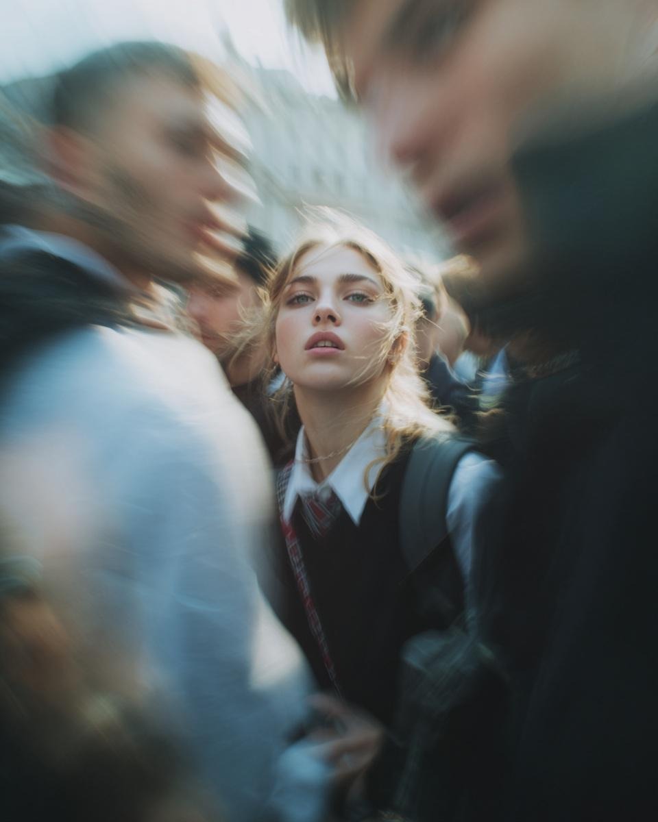 AI generated: Stable Diffusion prompt: Paparazzi-style extreme close-up photo of a woman ... (Stable Diffusion - Photography)