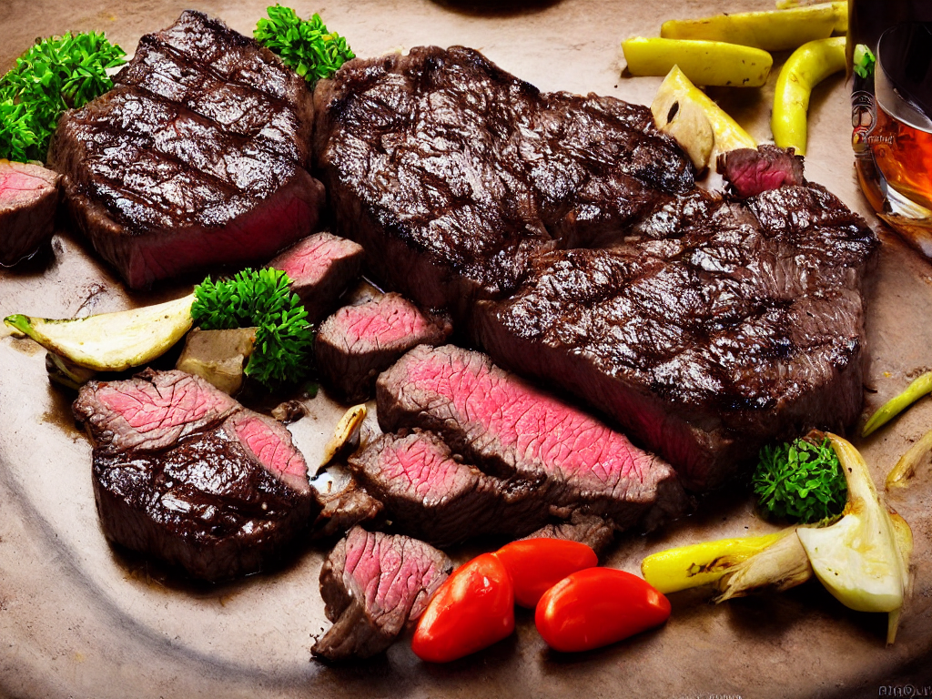صورة مولدة بالذكاء الاصطناعي: Stable Diffusion prompt: yummy beef grill steak, food photograph, food styl... (نموذج Stable Diffusion - تصوير فوتوغرافي)