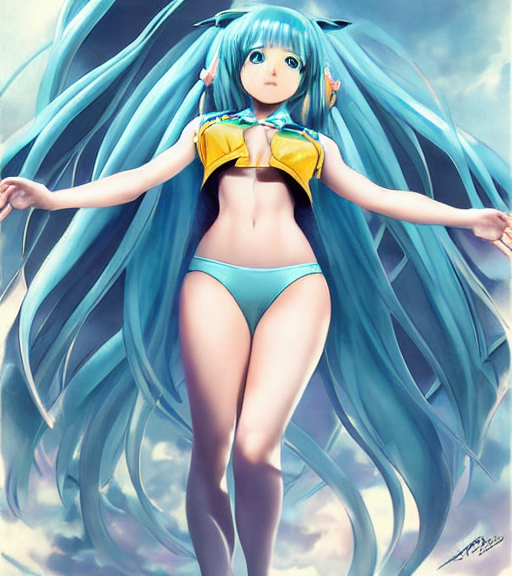 Stable Diffusion prompt: Anime art of beautiful Hatsune m...