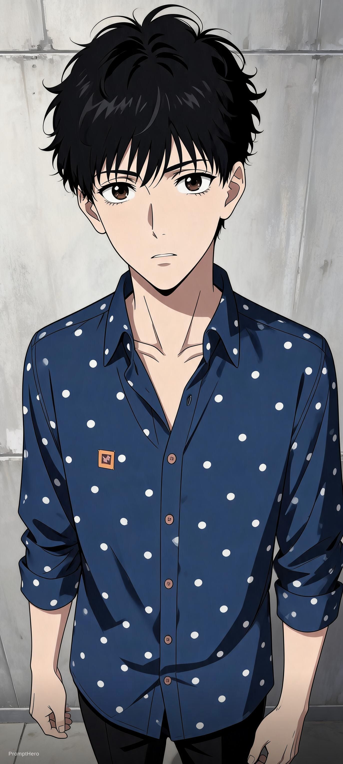 AI generated: Seedream 5 prompt: Anime guy, young man, black hair, dark brown eyes,... (Seedream 5 - Anime)