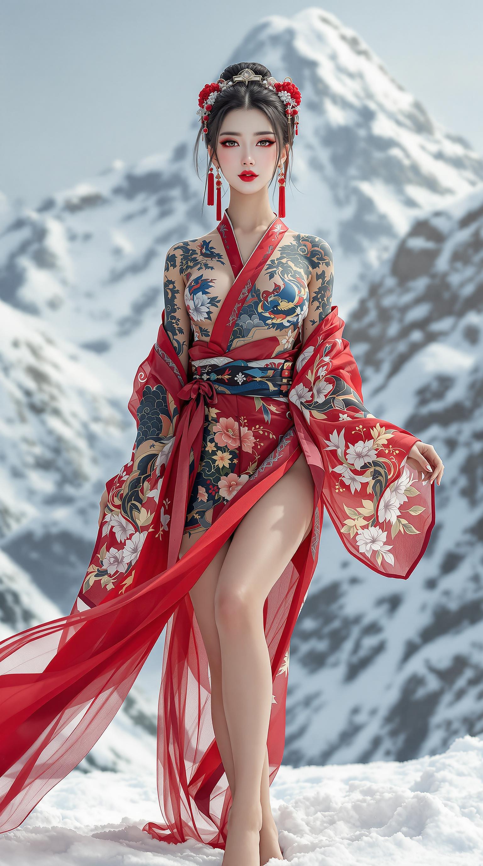 AI generated: FLUX prompt: Full body view of a stunning portrait of an elega... (FLUX - Animals & Nature)