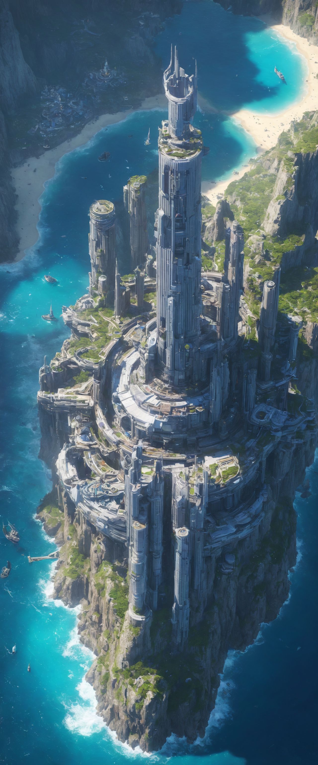 AI generated: Stable Diffusion prompt: kingdom around water (Stable Diffusion - Concept Art)