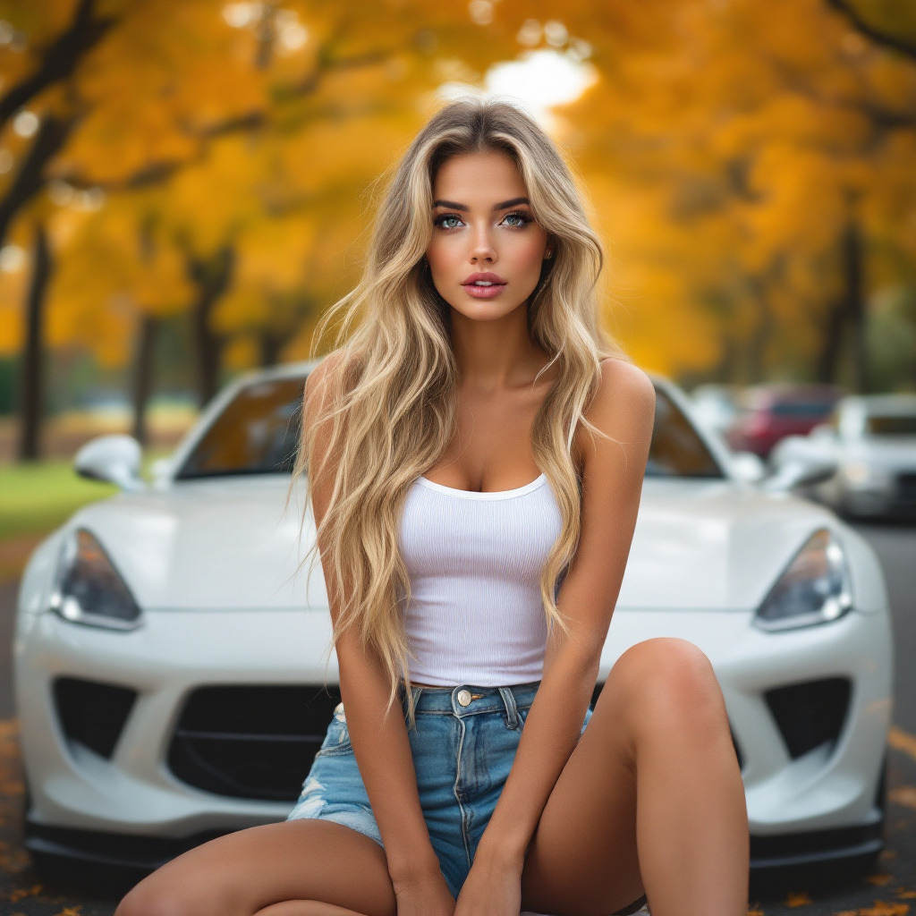 FLUX prompt: female,, visual of elegant female, long blonde hai... - FLUX
