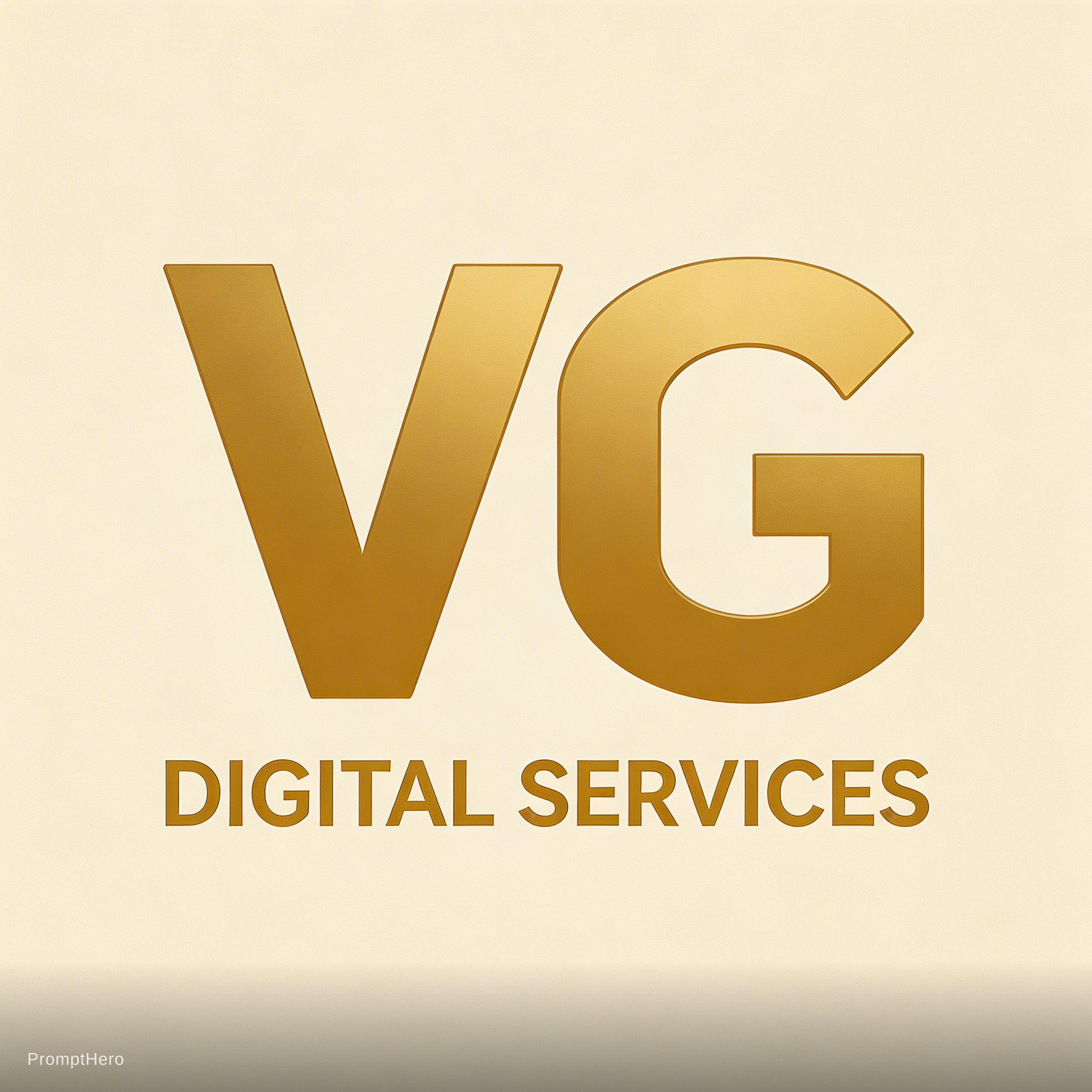 AI generated: Seedream 5 prompt: "VG DIGITAL SERVICES" CREATE LOGO.THICK GOLD COLOU... (Seedream 5 - Logos, Icons & Design)