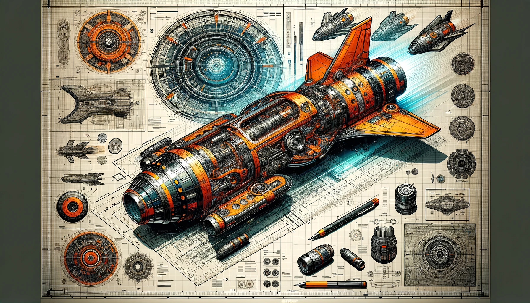 AI generated: Voyager Blueprint: Craft of Tomorrow 2 (ChatGPT Image - Logo Icon Design)
