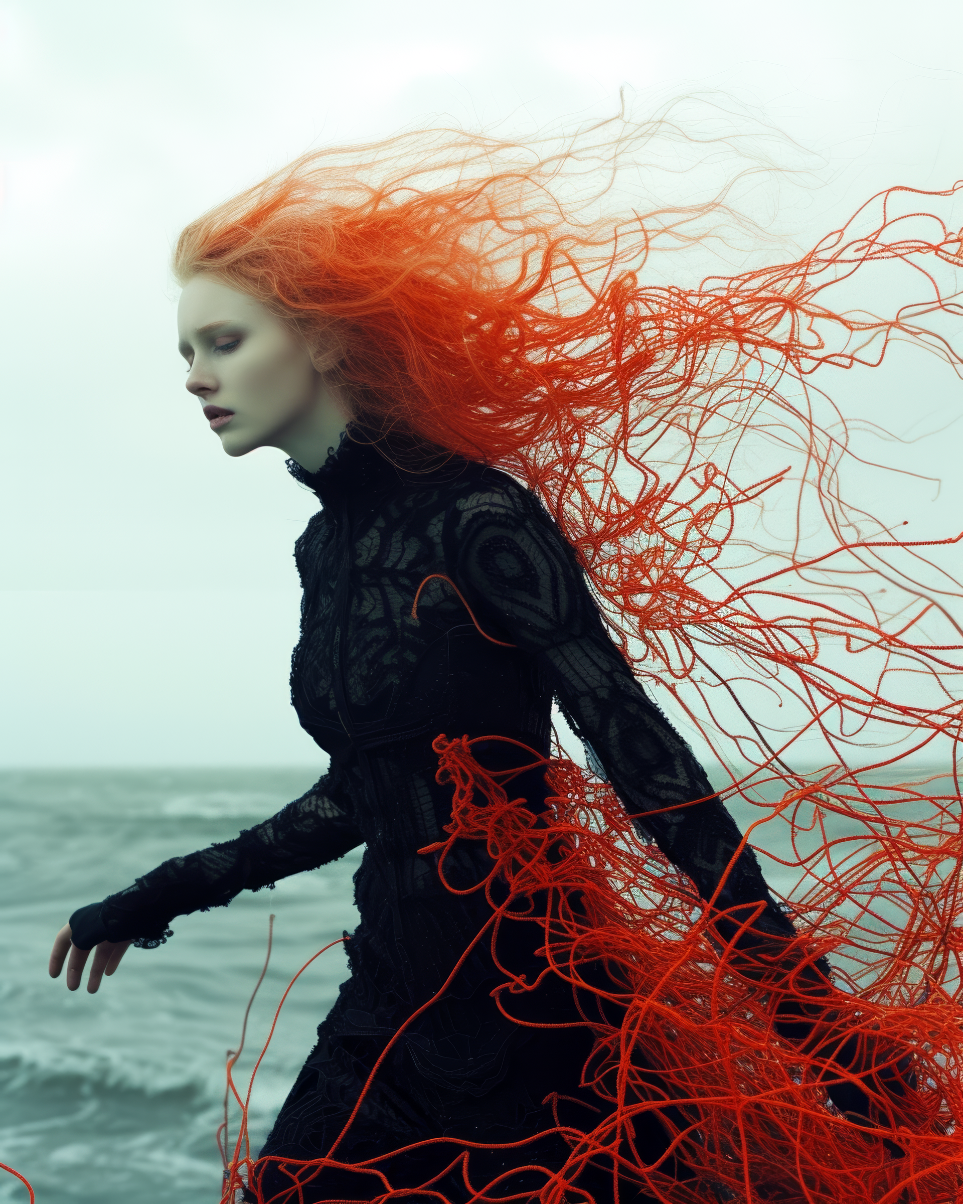 AI generated: Escaping the sea (Midjourney - Fashion)