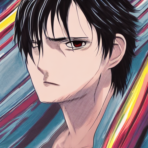 Stable Diffusion prompt: Profile of eren Yeager Anime sty...