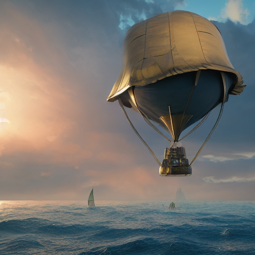 Stable Diffusion prompt: Steampunk balloon sailing airshi...