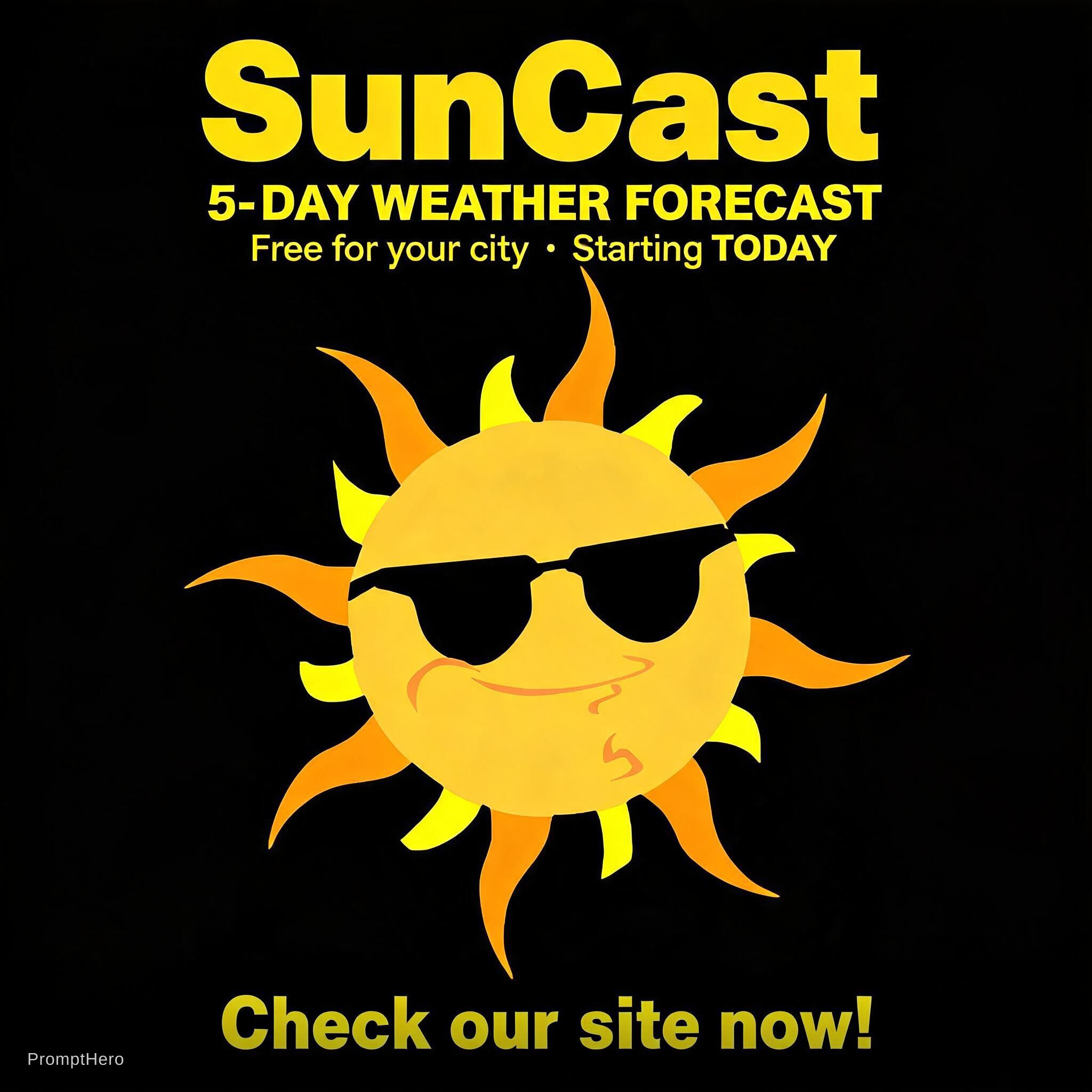 صورة مولدة بالذكاء الاصطناعي: Seedream 5 prompt: Here in SunCast, you view the weather forecast to ... (نموذج Seedream 5 - فن مفاهيمي)