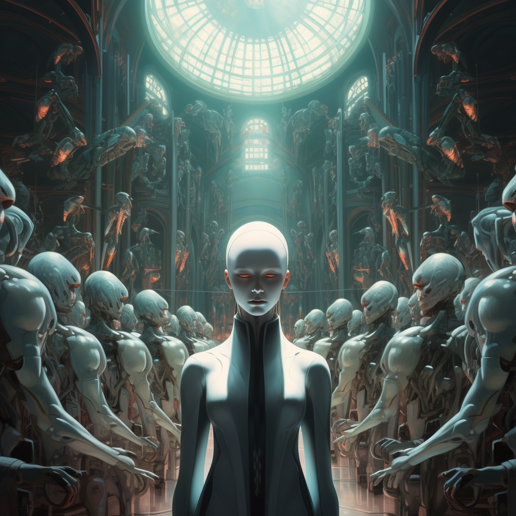 AI generated: Church of The AI (Midjourney - Concept Art)