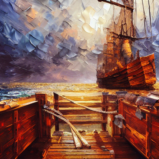 Stable Diffusion prompt: Palette knife oil painting with ...