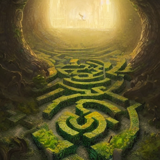 Stable Diffusion prompt: a bitcoin symbol green giant maz...