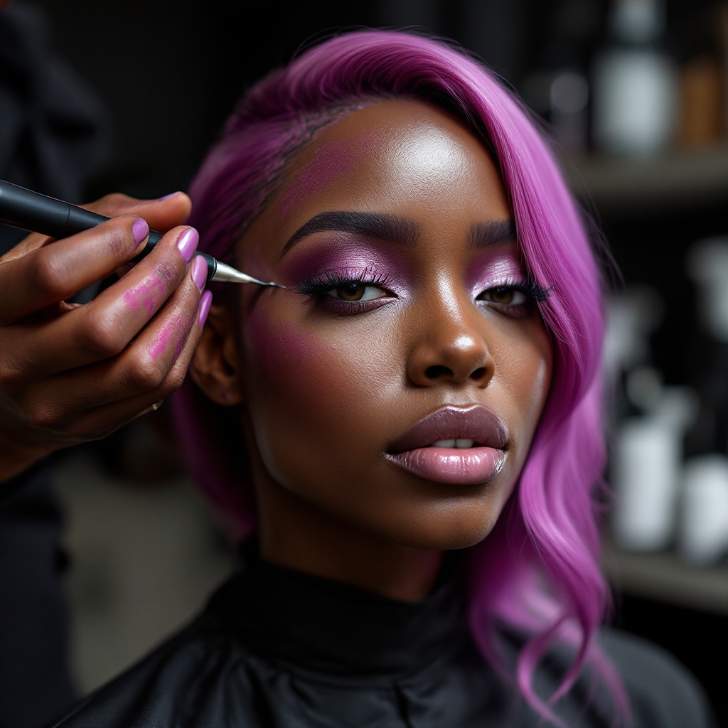 FLUX prompt: ULTRA REALISTIC IMAGE OF A BLACK HAIRDRESSER...