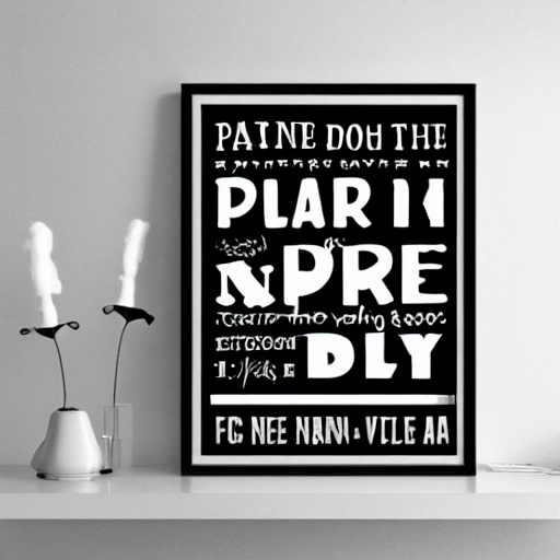 Stable Diffusion prompt: PAIN black and white typography...
