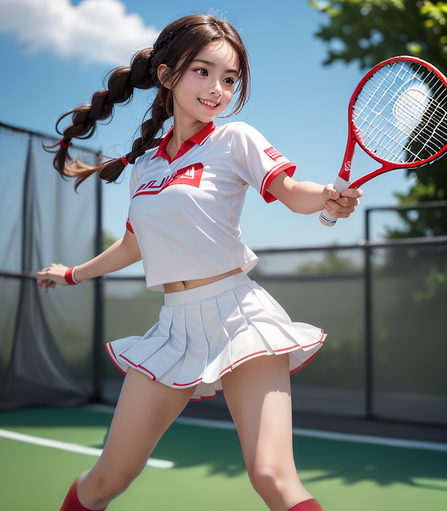 صورة مولدة بالذكاء الاصطناعي: On the Tennis Court 2 (نموذج Stable Diffusion - تصوير فوتوغرافي)