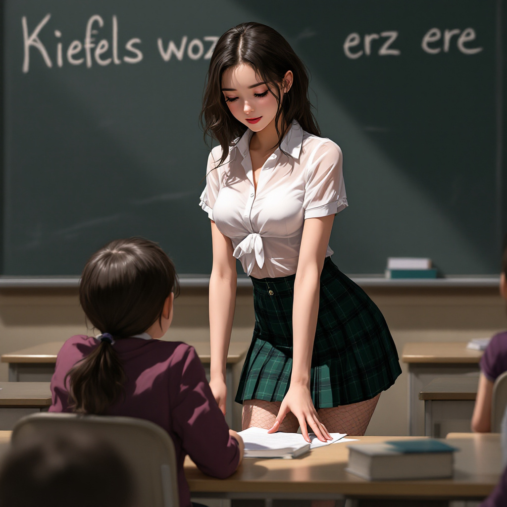 AI generated: FLUX prompt: Young anime woman, slim and toned, wearing a sheer... (FLUX - Anime)