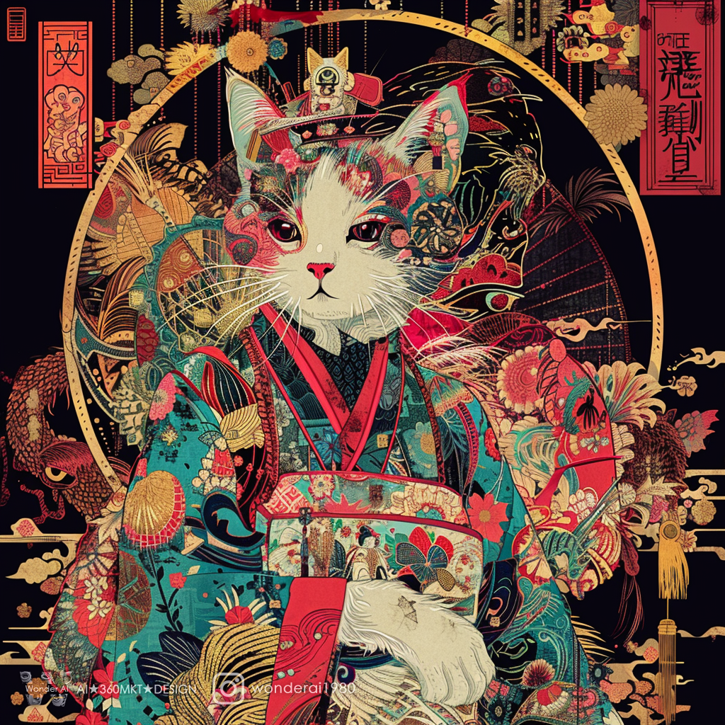 صورة مولدة بالذكاء الاصطناعي: Glitch art of cat (نموذج Midjourney - تصوير فوتوغرافي)