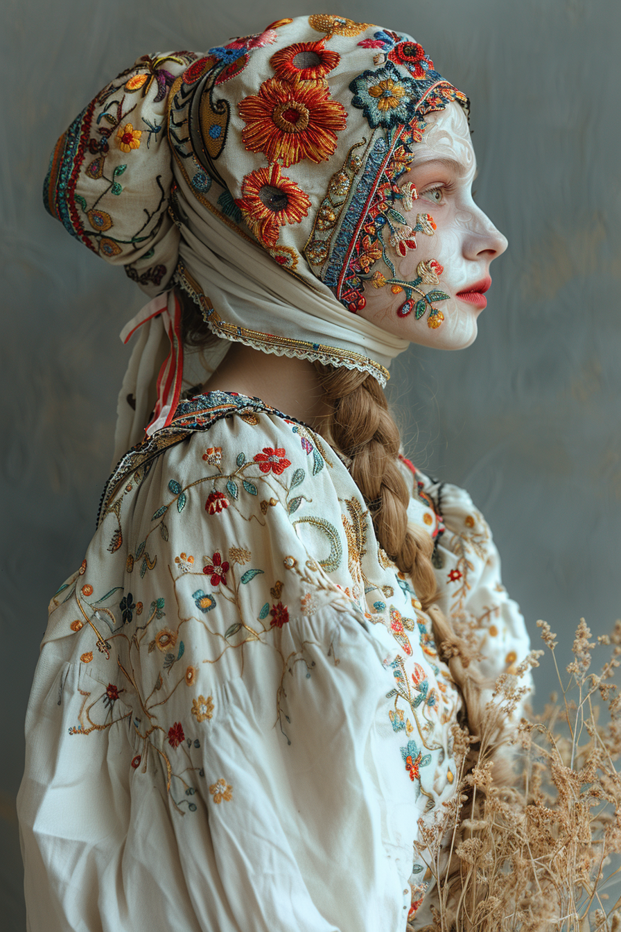 Midjourney prompt: the whole face, shoulders and chest are pierced wi... - Midjourney