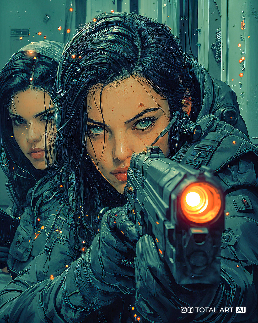 AI generated: «Infiltration of a sabotage group» (Midjourney - Character Design)