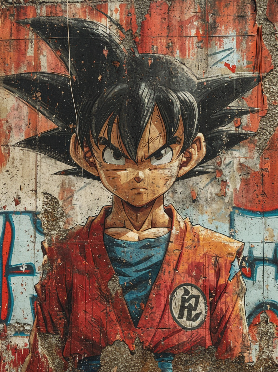 AI generated: Midjourney prompt: dragon ball, portrait of dr goku, in the style of ... (Midjourney - Anime)