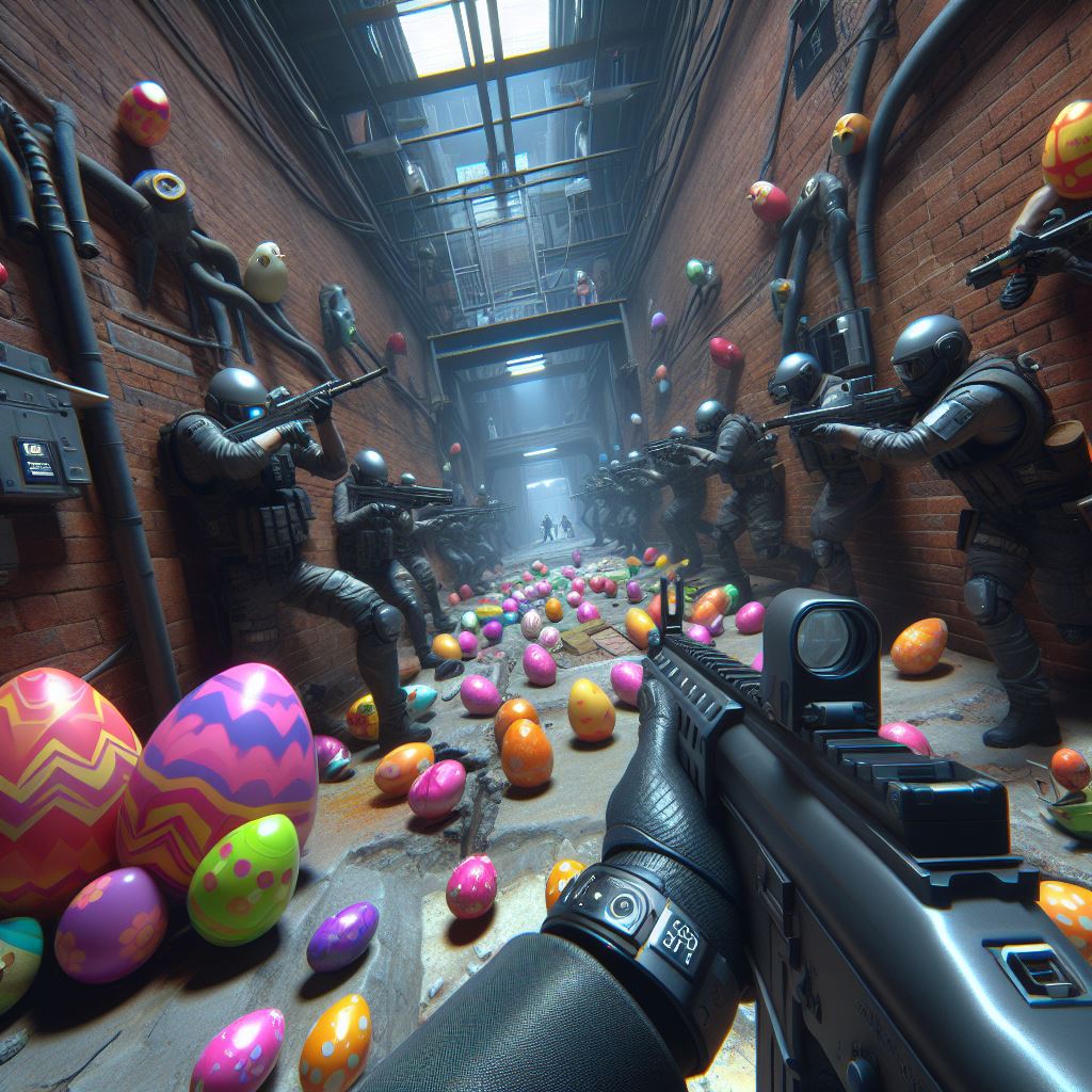 صورة مولدة بالذكاء الاصطناعي: Easter Egoshooter 2 (نموذج DALL·E - 3d Renders)
