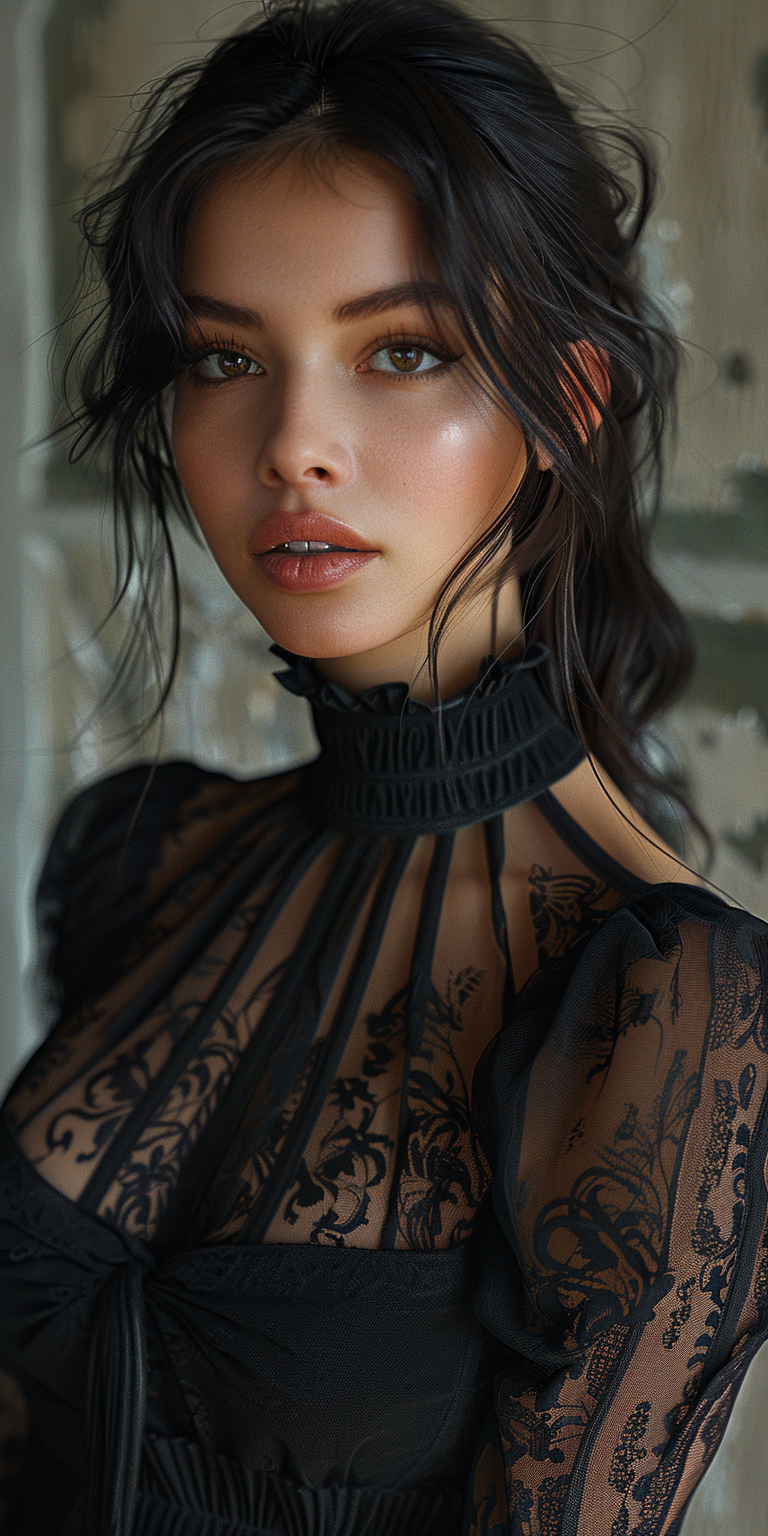 Midjourney prompt: fashion photography, cover photo, female model, fa... - Midjourney