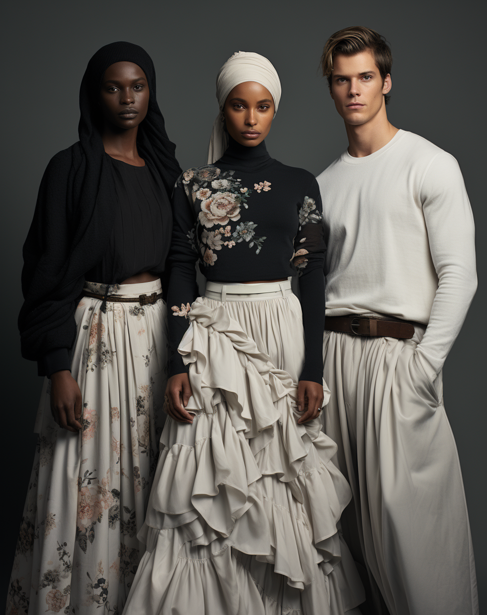 AI generated: Midjourney prompt: A photo of four European and American models weari... (Midjourney - Photography)