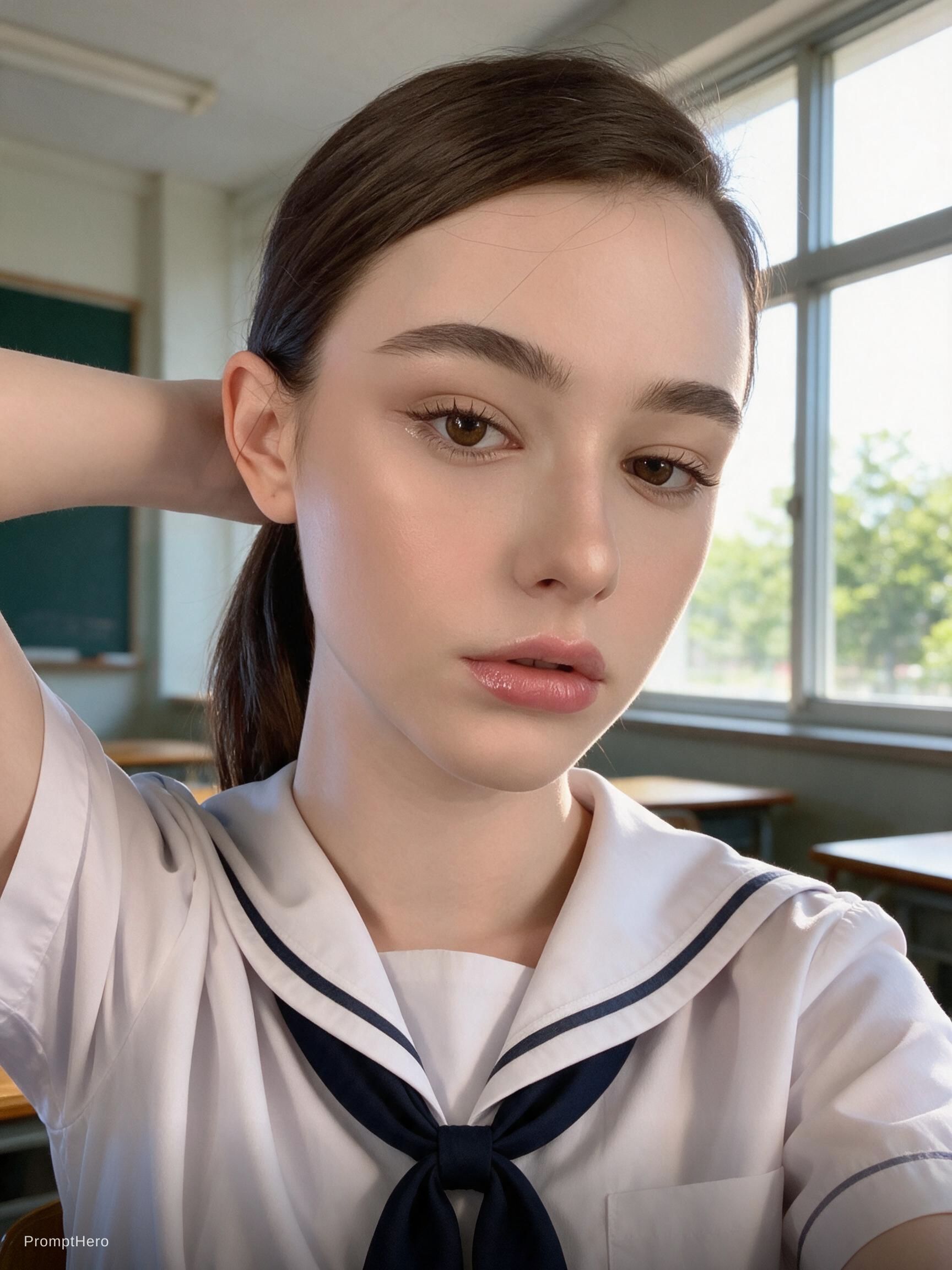 صورة مولدة بالذكاء الاصطناعي: Seedream 5 prompt: School girl (نموذج Seedream 5 - صور شخصية)