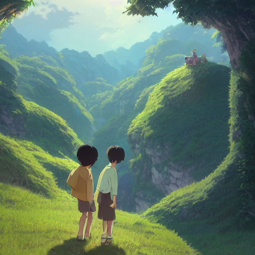 AI generated: Stable Diffusion prompt: a highly detailed matte painting of a young boy an... (Stable Diffusion - Anime)