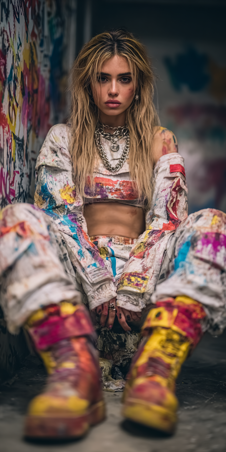 AI generated: Midjourney prompt: woman --no freckles --chaos 75 --ar 1:2 --raw --pr... (Midjourney - Portraits)