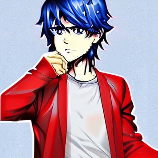 Stable Diffusion prompt: manhwa art style, anime boy, mil...