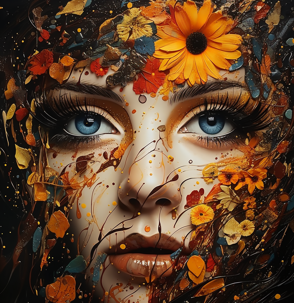 Midjourney prompt: autumn by ashley on doodles, in the style of strik... - Midjourney