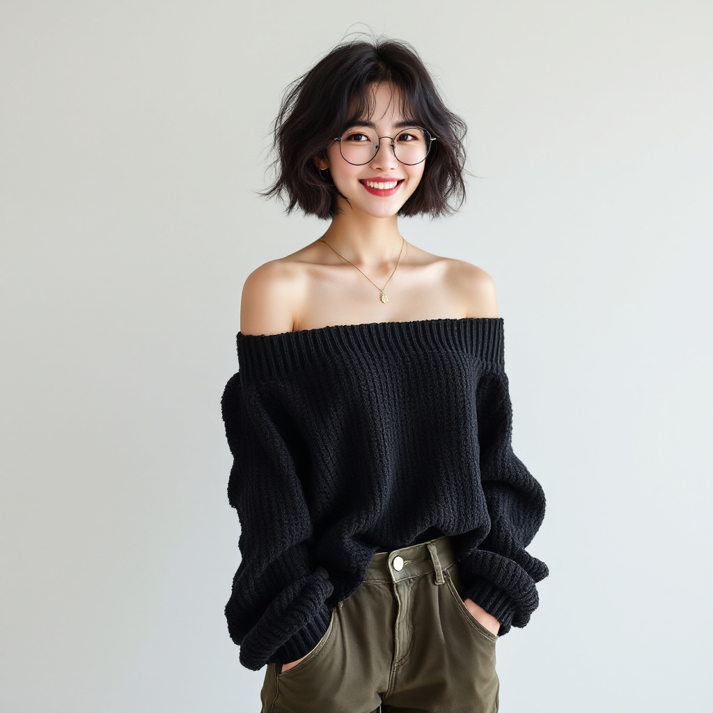 FLUX prompt: a Japanese women,a Japanese girl, thick eyebrows, ... - FLUX