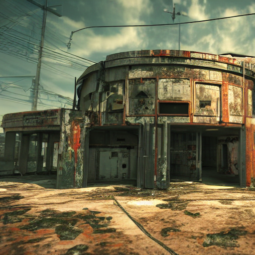 Stable Diffusion prompt: old rusty sci-fi computer lab ab...