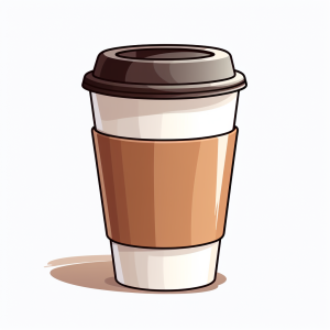AI generated: Midjourney prompt: A minimalistic illustration of a coffee cup, moder... (Midjourney - Logo Icon Design)