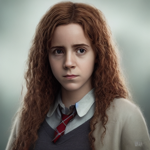 Stable Diffusion prompt: Hermione from Harry Potter movie...