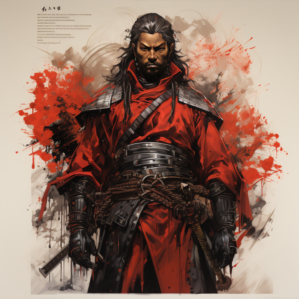 AI generated: Midjourney prompt: A samurai, in the style of Takeshi Murata--q 2 --s... (Midjourney - Character Design)