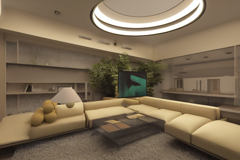 Stable Diffusion prompt: sunken living room conversation ...
