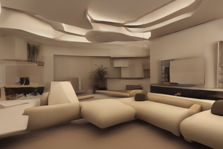Stable Diffusion prompt: sunken living room conversation ...