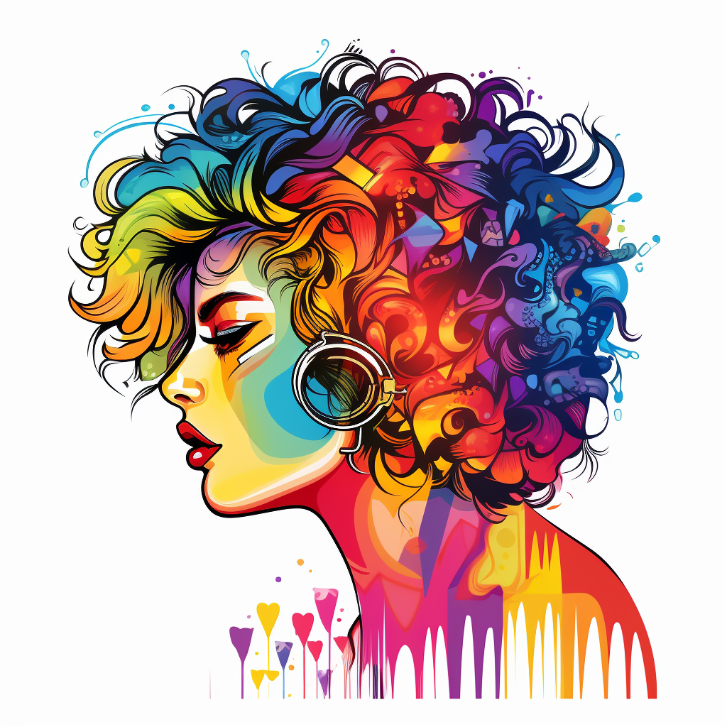 Midjourney prompt: A t-shirt design with an LGBTQ+ style design of pr... - Midjourney