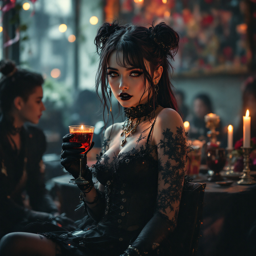 AI generated: FLUX prompt: female,very high detailed Goticpunk,photorealisti... (FLUX - Concept Art)