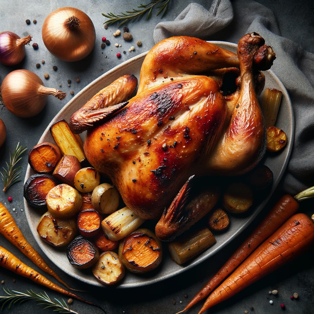 صورة مولدة بالذكاء الاصطناعي: Chicken Dish (نموذج DALL·E - تصوير فوتوغرافي)