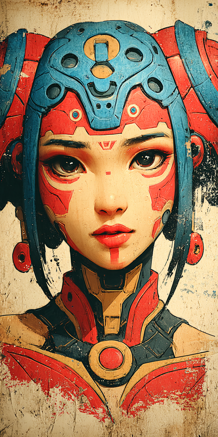 AI generated: Midjourney prompt: alien cyborg, in the style of balanced symmetry, d... (Midjourney - Portraits)