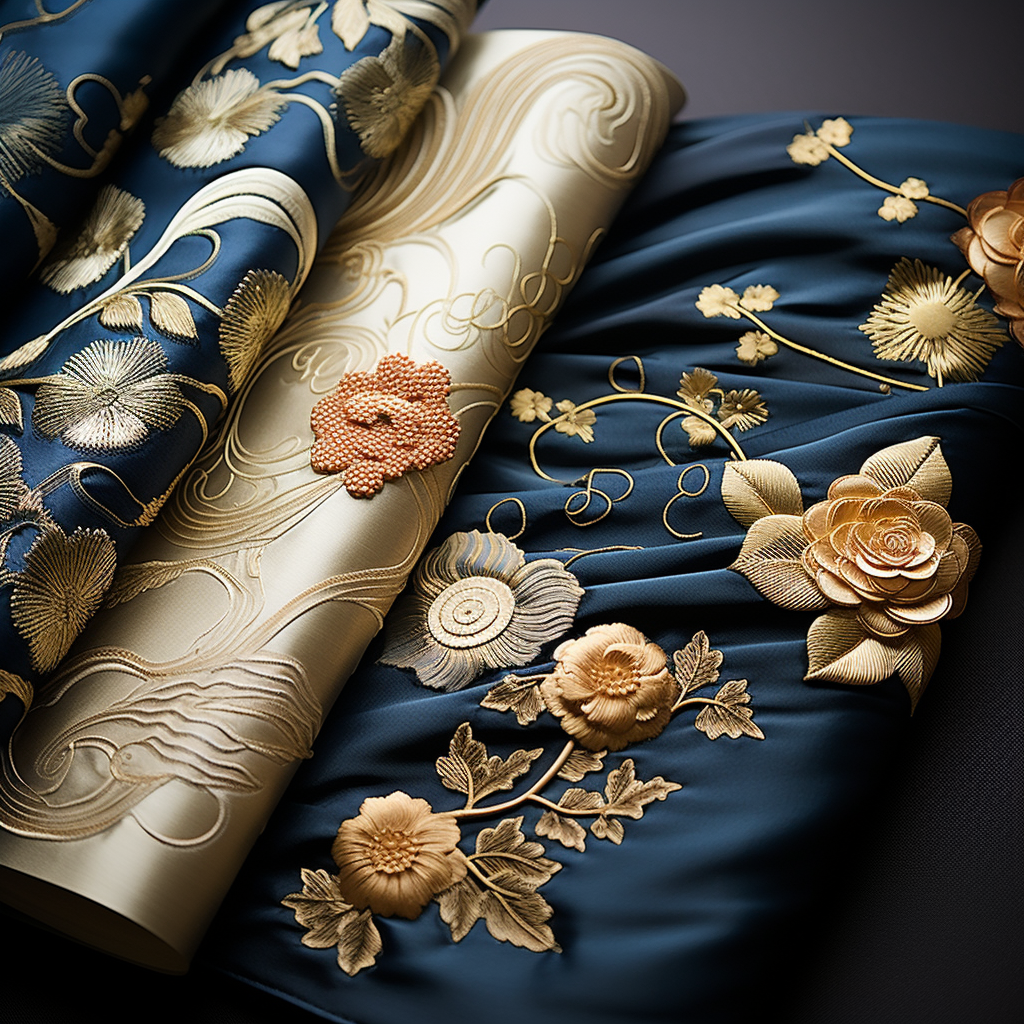 AI generated: Japanese Shishu Embroidery (Midjourney - Fashion)